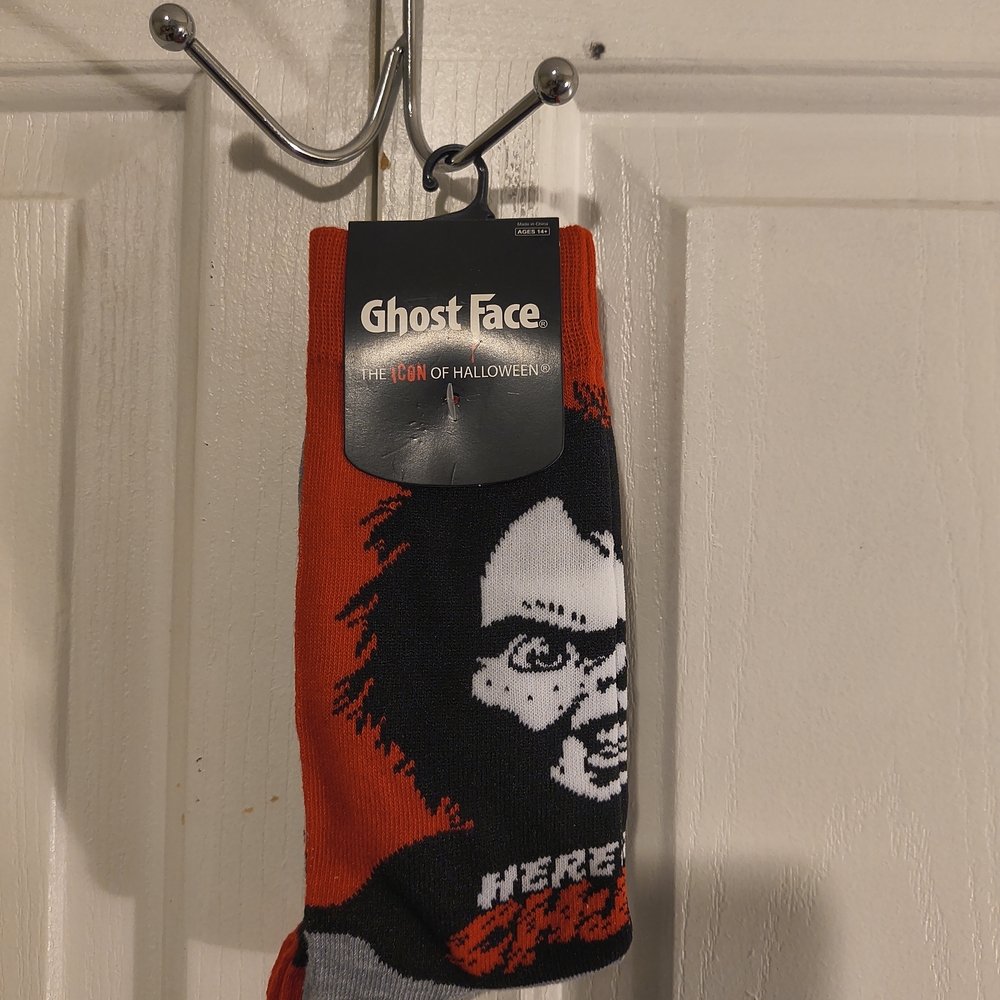 Ghost Face Halloween Socks